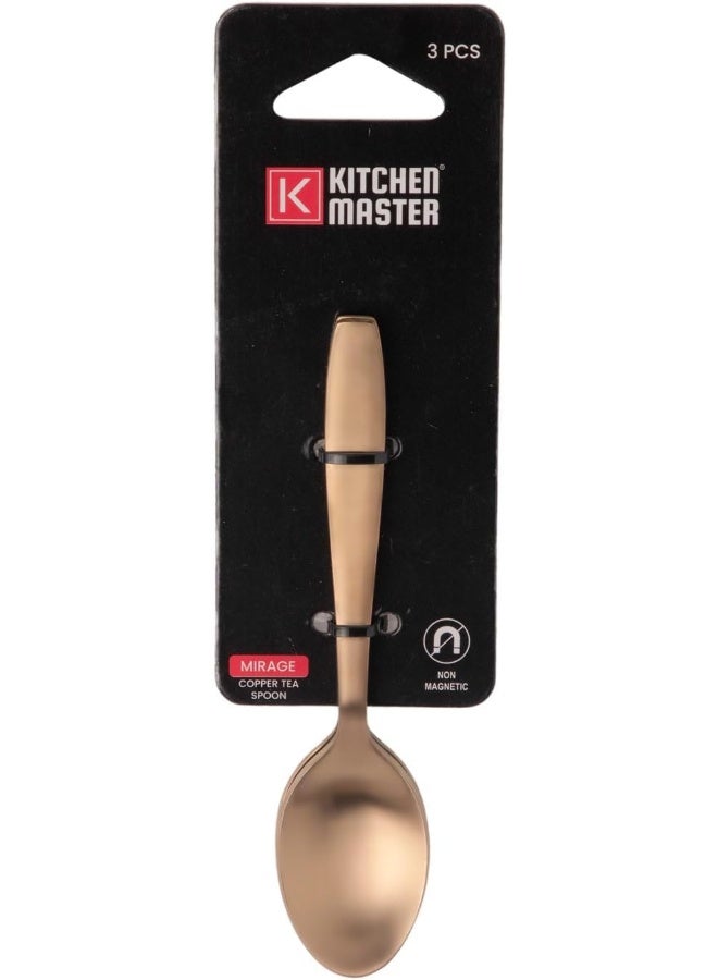 Kitchen master Kitchen master COPPER TEA SPOON 3PC PACK - MIRAGE  - Image 1