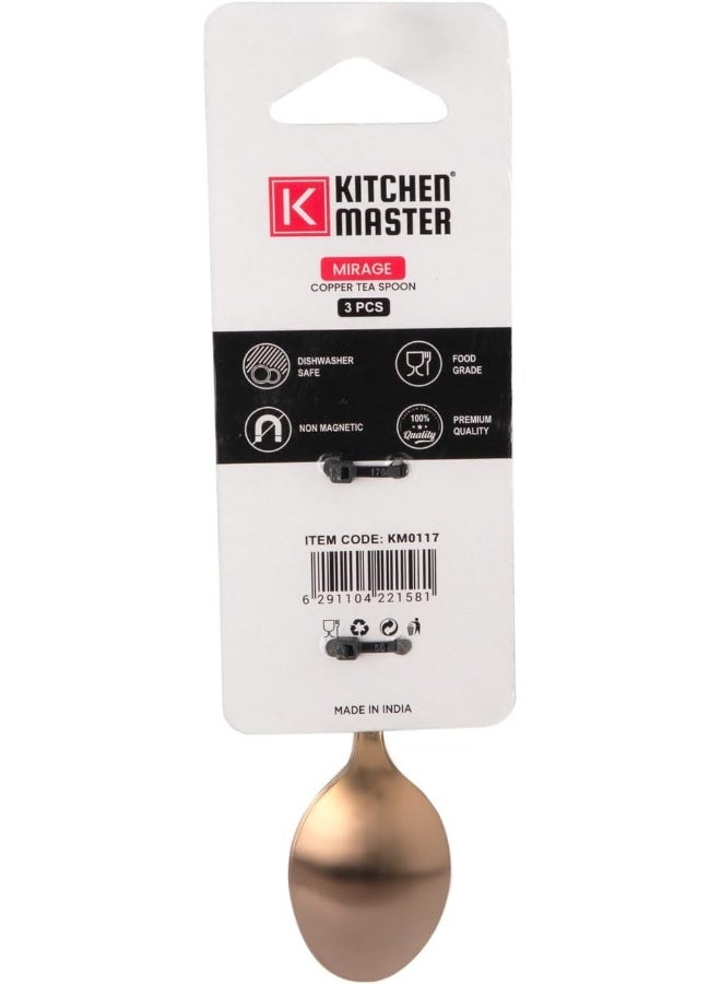 Kitchen master Kitchen master COPPER TEA SPOON 3PC PACK - MIRAGE  - Image 2
