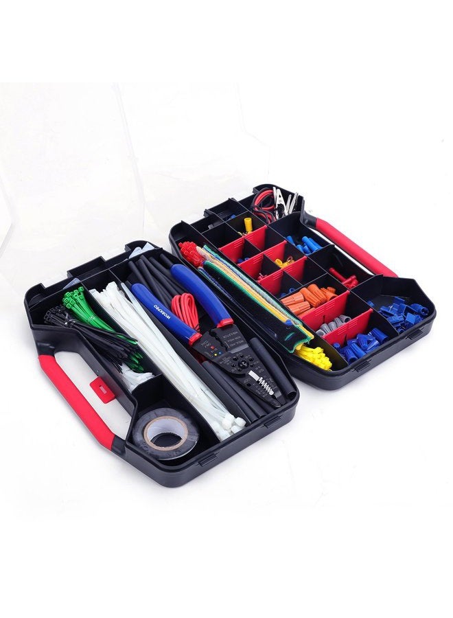 WORKPRO 582-piece Crimp Terminals, Wire Connectors, Heat Shrink Tube, Electrical Repair Kit with Wire Cutter Stripper - Image 5