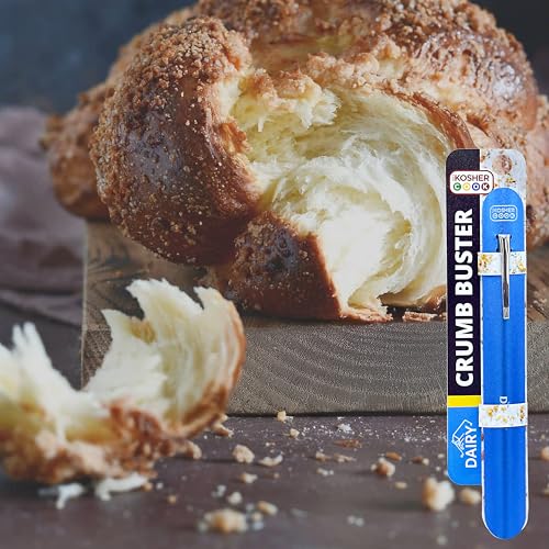 The Kosher Cook Dairy Blue Crumb Buster – Quick and Efficient Metal Crumb Remover – Dust of Tables and Countertops for Quick Cleaning - Color Coded Kitchen Tools by The Kosher Cook - Image 3