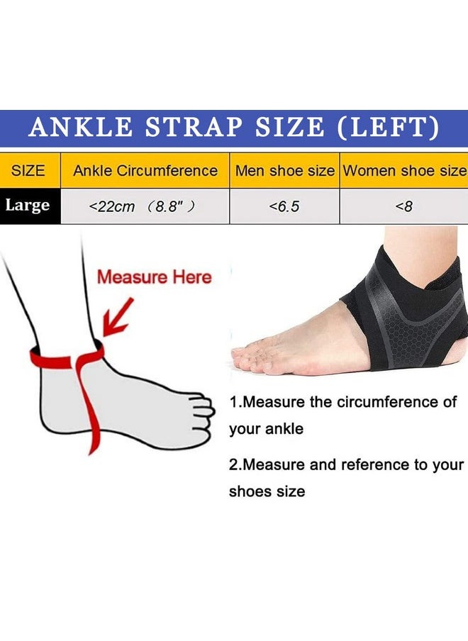 NUCARTURE - Ankle Support For Men And Women Pain Relief Straps For Running Sports,Bandage Wrap Protection Ligament Injury Ankle Brace Guard(Large) (Non Toxic,Left) - Image 1