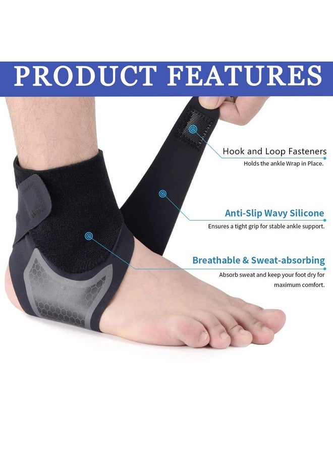 NUCARTURE - Ankle Support For Men And Women Pain Relief Straps For Running Sports,Bandage Wrap Protection Ligament Injury Ankle Brace Guard(Large) (Non Toxic,Left) - Image 1