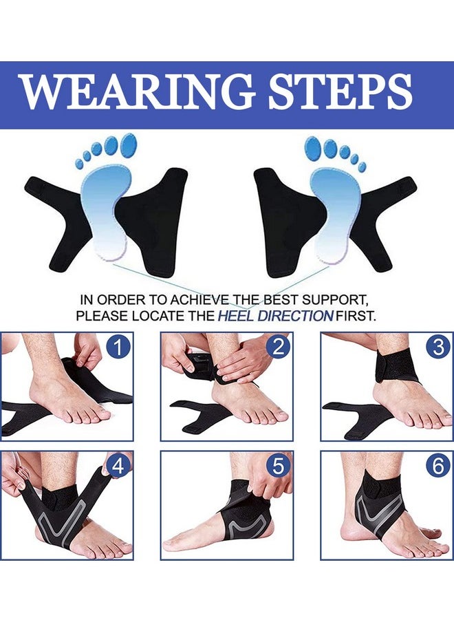 NUCARTURE - Ankle Support For Men And Women Pain Relief Straps For Running Sports,Bandage Wrap Protection Ligament Injury Ankle Brace Guard(Large) (Non Toxic,Left) - Image 1