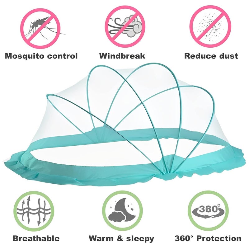 SUNBEET Foldable Baby Mosquito Net, Bottomless Net for Infants, for Safe & Easy Use | Ensures Your Baby's Safe Sleep 135 x 65 x 65cms, for Babies & Toddlers - Image 5