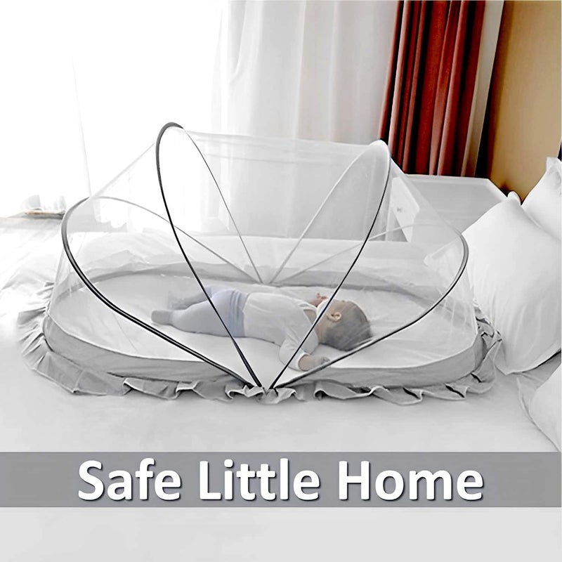SUNBEET Foldable Baby Mosquito Net, Bottomless Net for Infants, for Safe & Easy Use | Ensures Your Baby's Safe Sleep 135 x 65 x 65cms, for Babies & Toddlers - Image 2