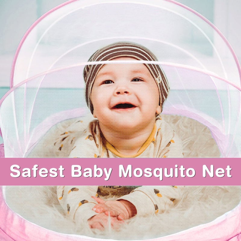 SUNBEET Foldable Baby Mosquito Net, Bottomless Net for Infants, for Safe & Easy Use | Ensures Your Baby's Safe Sleep 135 x 65 x 65cms, for Babies & Toddlers - Image 3