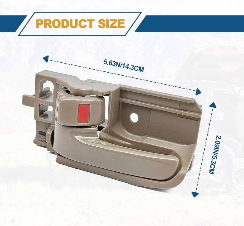 RBOKO Driver and Passenger Side Interior Door Handles for Toyota and Pontiac - Beige - Image 2