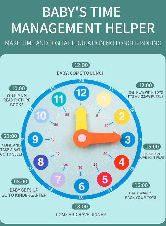 Wooden Early Development Toys  Dinosaur Clock Calendar Weather Season Month Cognitive Board Kids Educational Toy For Over 3 Years - Image 4