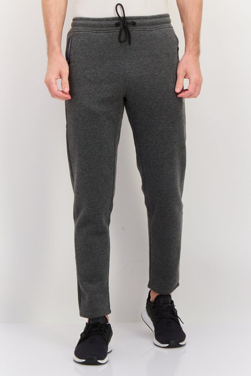 Ocean Pacific Men Regular Fit Brand Logo Sweatpants, Grey - Image 1