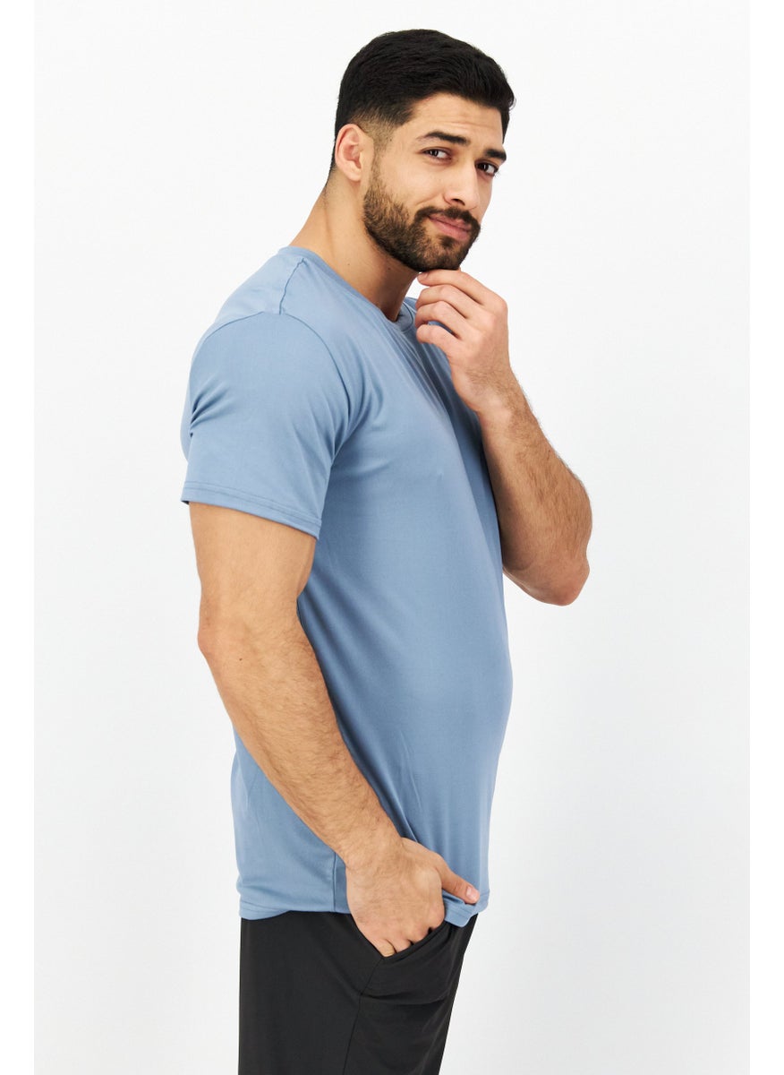 Men Sportswear Fit Short Sleeves Running T-shirt, Light Blue - pzsku/Z17B8A45F212DE25B7BA0Z/45/_/1737643038/1d99b2f9-dfdf-4522-8205-918706ac2fae