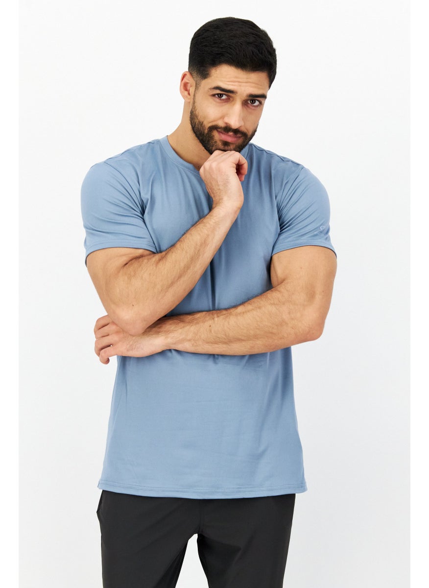 Men Sportswear Fit Short Sleeves Running T-shirt, Light Blue - pzsku/Z17B8A45F212DE25B7BA0Z/45/_/1737643040/d7398a24-a34a-4d0e-948c-a394499b73c7