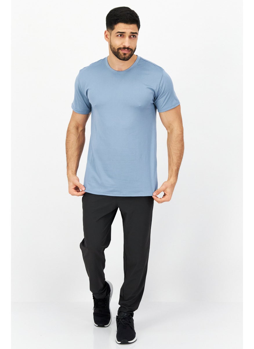 Men Sportswear Fit Short Sleeves Running T-shirt, Light Blue - pzsku/Z17B8A45F212DE25B7BA0Z/45/_/1737643088/4e01883c-7c5e-495e-9e81-818e54f5c15a