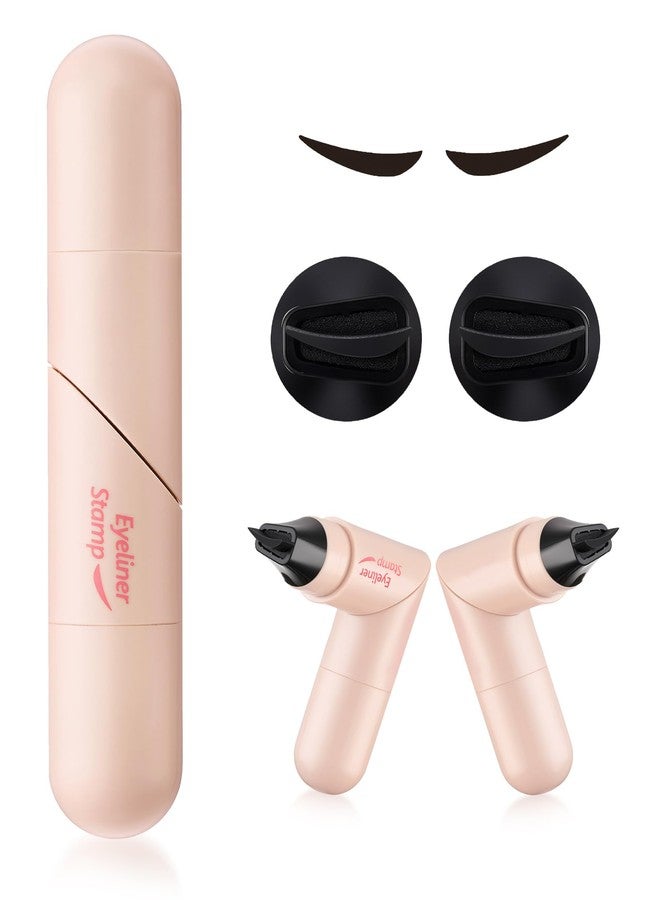 SUMEITANG Black Winged Eyeliner Stamp Pen, Dual Head 90° Rotating Design - Image 1