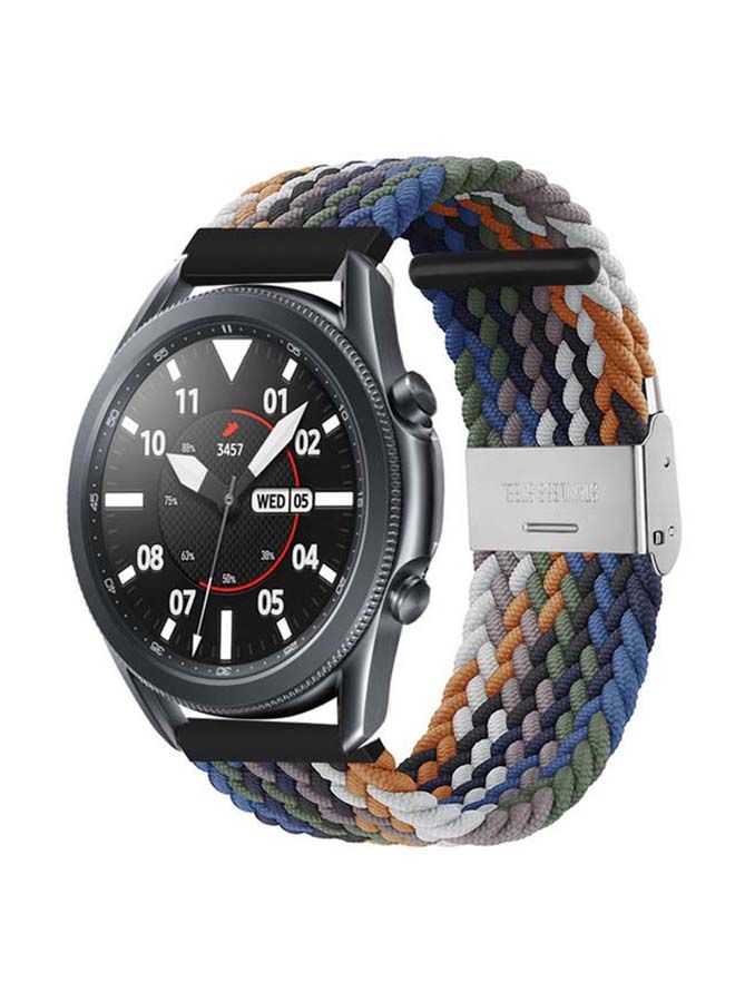 NIBEMINENT Adjustable Braided Solo Loop Band for Samsung Galaxy Watch3 45mm Multicolour - Image 2