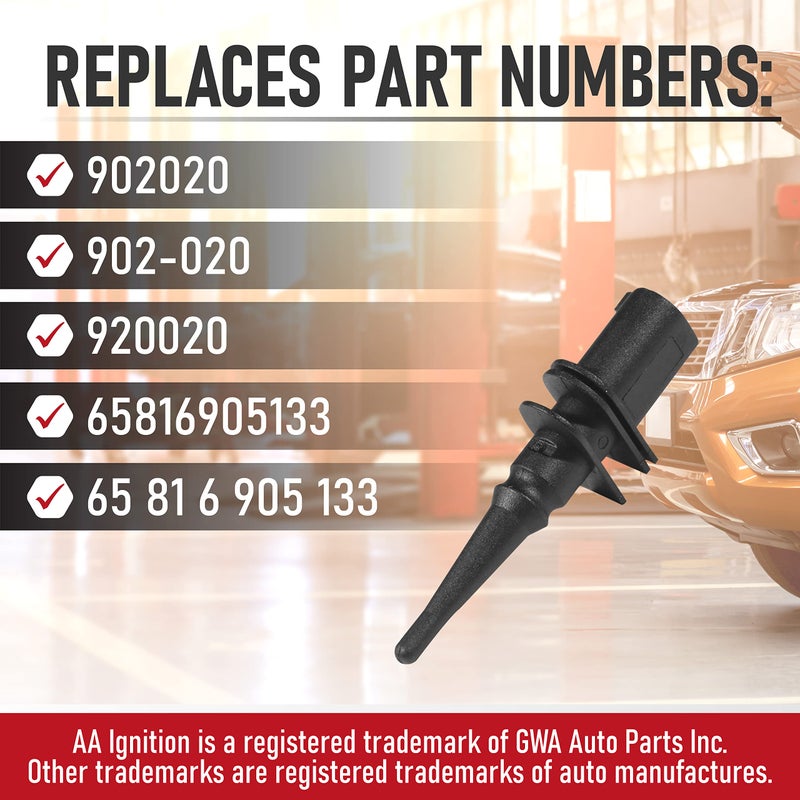 AA Ignition Ambient Air Temperature Sensor - Replaces 902020, 6581 6 905 133, 902-020, 65816905133 - Compatible with BMW Vehicles - 328i, 325i, 325Ci, 323i, 330i, 330Ci, 528i, 530i, M3, M6, X5, Z4-1995- 2011 - Image 3