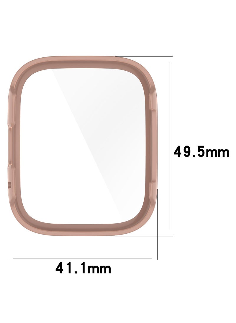 2 pieces Coverage Case with Screen Protector Compatible with Xiaomi Redmi Watch 3 lite Pink - Image 3