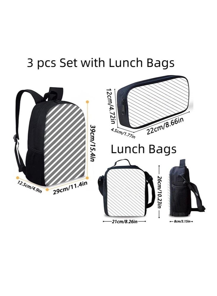 جاندام على ظهره مقلمة حقيبة ثلاثة قطعة دعوى الرجال والنساء الترفيه الرياضة حقيبة السفر طالب حقيبة المدرسة - Image 5