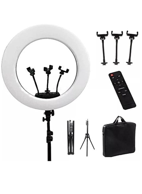 Ring Selfie Light For Mobile And Photoshoot Portable Selfie Mirror Ring For Video Call Shoot And Online Classes With Tripod Stand 21 Inch