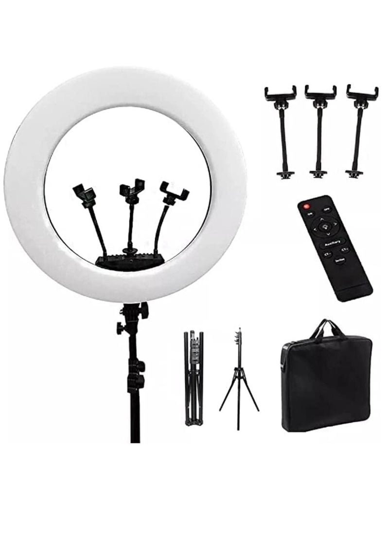 Ring Selfie Light For Mobile And Photoshoot Portable Selfie Mirror Ring For Video Call Shoot And Online Classes With Tripod Stand 21 Inch