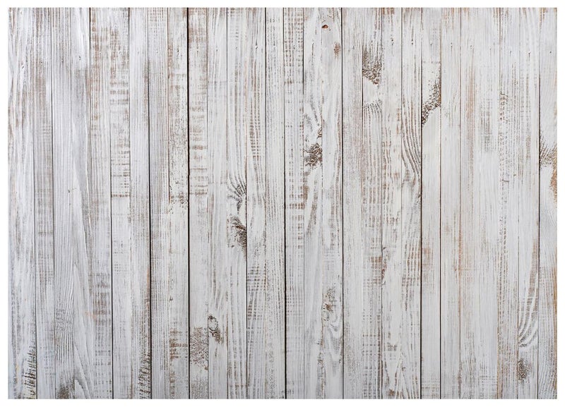 WOLADA 8x6FT Vintage Wood Backdrop Retro Rustic White Gray Wooden Floor Backdrops for Photography Kids Adult Photo Booth Video Shoot Vinyl Studio Prop 11890