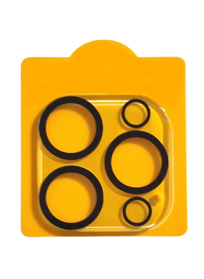 واقي عدسة كاميرا متوافق مع آيفون 14 برو  وآيفون 14 برو ماكس ، غطاء حماية عالي الدقة من الزجاج الصلب خاتم للشاشة (شفاف)