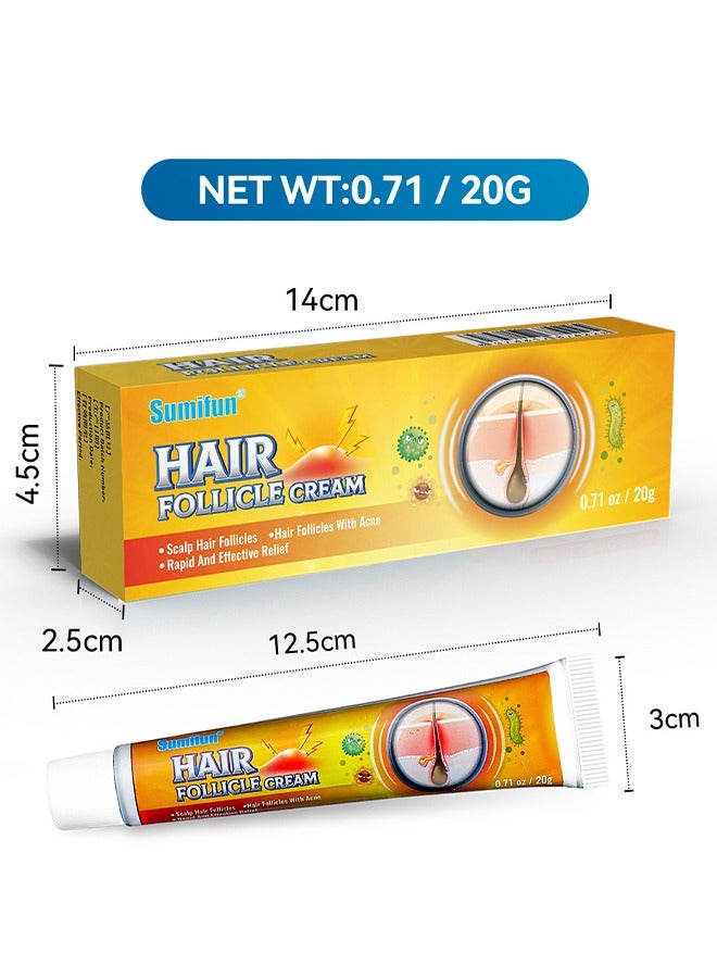 سوميفون كريم بصيلات الشعر ، بصيلات شعر فروة الرأس وبصيلات الشعر مع حب الشباب ، علاج الوجه والجسم ، علاج حب الشباب الكيسي الطبيعي ، كريم بصيلات الشعر الممتاز ومزيل البثور - 20 جم - Image 3