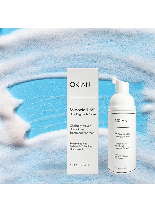 Okian Minoxidil Foam 5%, Hair Regrowth Treatment for Thicker and Fuller Hair 2 oz Bottle (1 Bottle) - Image 3