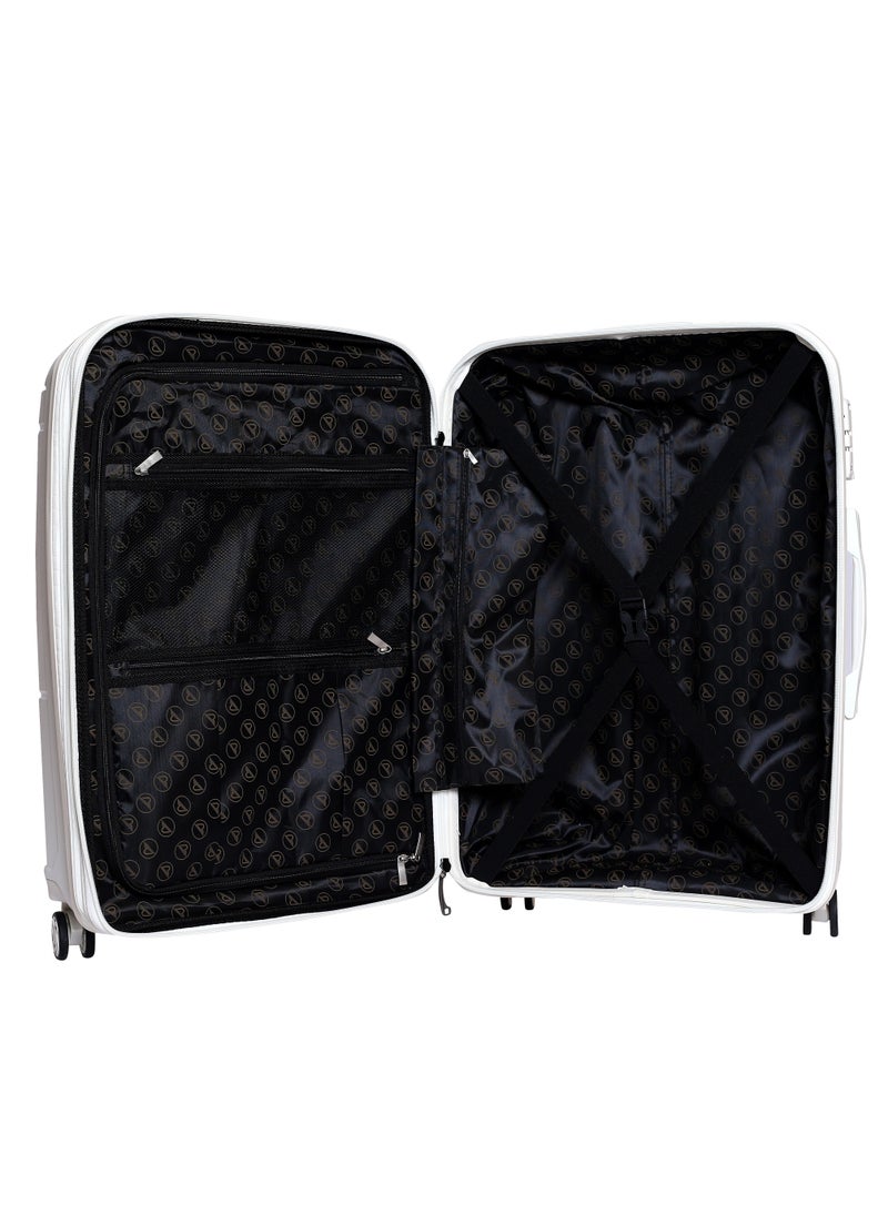 ROWER - Travelling Suitcase Hard Shell Lightweight Luggage-Hard Sided with Spinner Wheels & 3 Digit Number Lock-Set of 3 Trolley Bags and 1 cosmetic bag (20/24/28/14 Inches) - Image 1