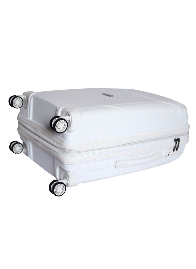 ROWER - Travelling Suitcase Hard Shell Lightweight Luggage-Hard Sided with Spinner Wheels & 3 Digit Number Lock-Set of 3 Trolley Bags and 1 cosmetic bag (20/24/28/14 Inches) - Image 1