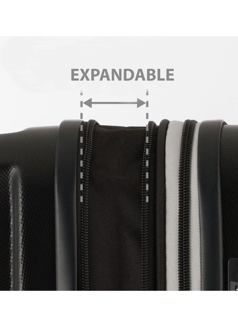 ROWER - Travelling Suitcase Hard Shell Lightweight Luggage-Hard Sided with Spinner Wheels & 3 Digit Number Lock-Set of 3 Trolley Bags and 1 cosmetic bag (20/24/28/14 Inches) - Image 1