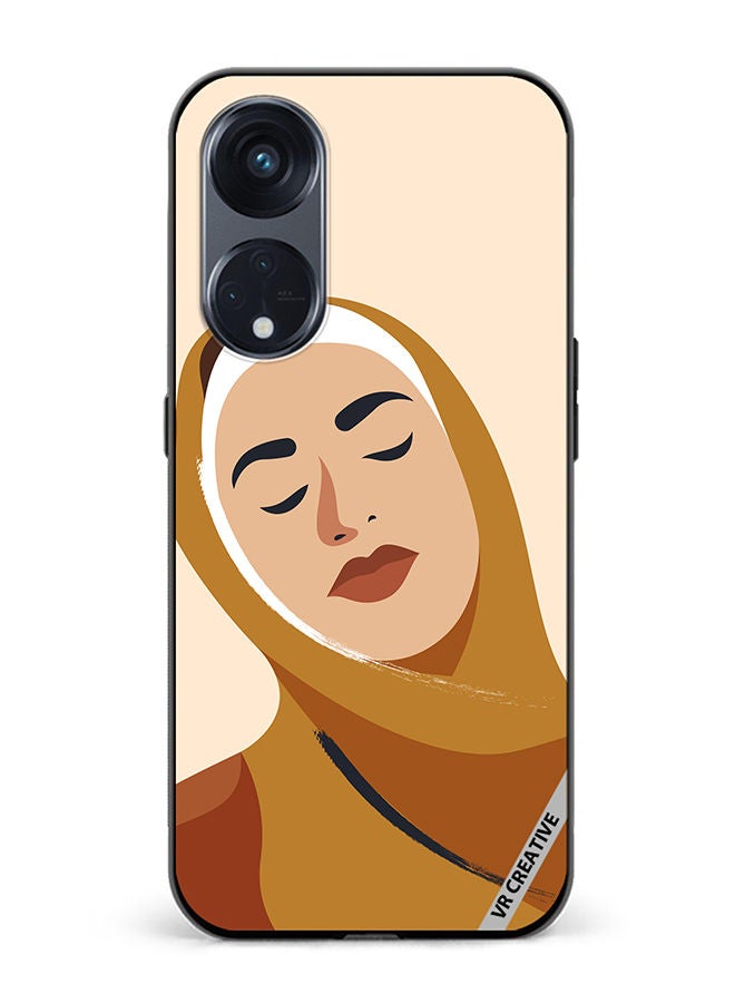 VR CREATIVE Protective Case Cover For Oppo Reno8 T 5G Cartoon Woman Shape Design Multicolour - Image 1