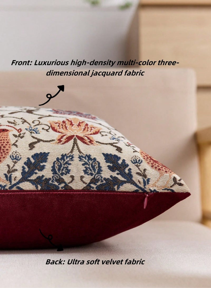 Cushion Covers for Sofas with Traditional Floral Patterns – Elegant Pillow Set for Living Room Décor - Image 3