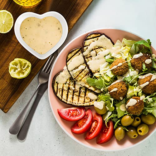 WUWEOT 24 Pack Porcelain Sauce Dish, White Heart-shaped Dip Bowls, 1.5Oz Ceramic Ring Dishes Candle Tray, Seasoning Dishes Appetizer Plates - Image 5