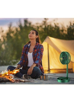 ULHYC Foldable Telescopic Fan Wireless Portable Desk Fan USB Rechargeable Built-in Battery 2000mAh Adjustable Height 3 Speeds For Outdoor Household Adjustable Mini Ventilation Fan  - Image 5