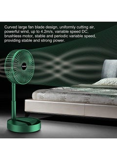 ULHYC Foldable Telescopic Fan Wireless Portable Desk Fan USB Rechargeable Built-in Battery 2000mAh Adjustable Height 3 Speeds For Outdoor Household Adjustable Mini Ventilation Fan  - Image 2