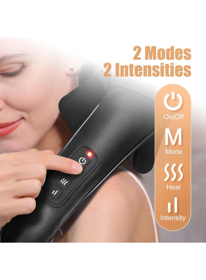 [Cordless Shiatsu Neck & Back Massager] - Electric Deep Tissue 3D Kneading with Heat - Practical Relief for Body Muscle Pain & Relaxation - Image 4