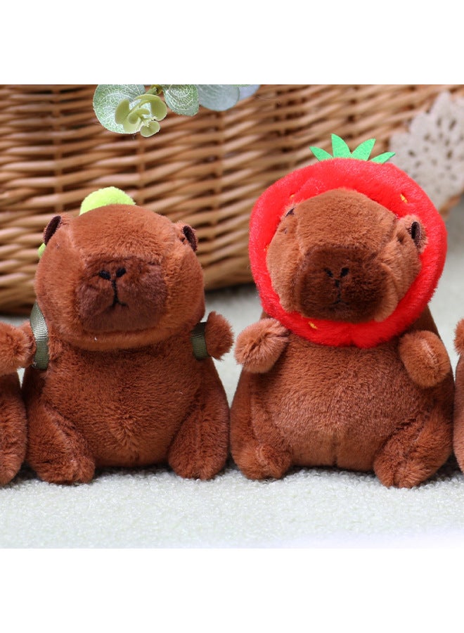 Kapibala Doll Cross Border Doll Pendant Keychain Capybara Plush Toy Girl Gift Trinket Doll-Color:Capybara Back Spongebob Squarepants-Height:Dimensions As Above - Image 5