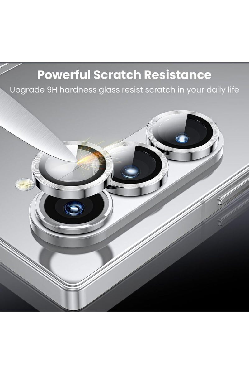 إيروريكس غطاء حلقي أسود لهاتف سامسونج زد فولد 5، 3 قطع، غشاء عدسة الكاميرا، زجاج مقوى خلفي لهاتف سامسونج زد فولد 4 و5 و6 - Image 2