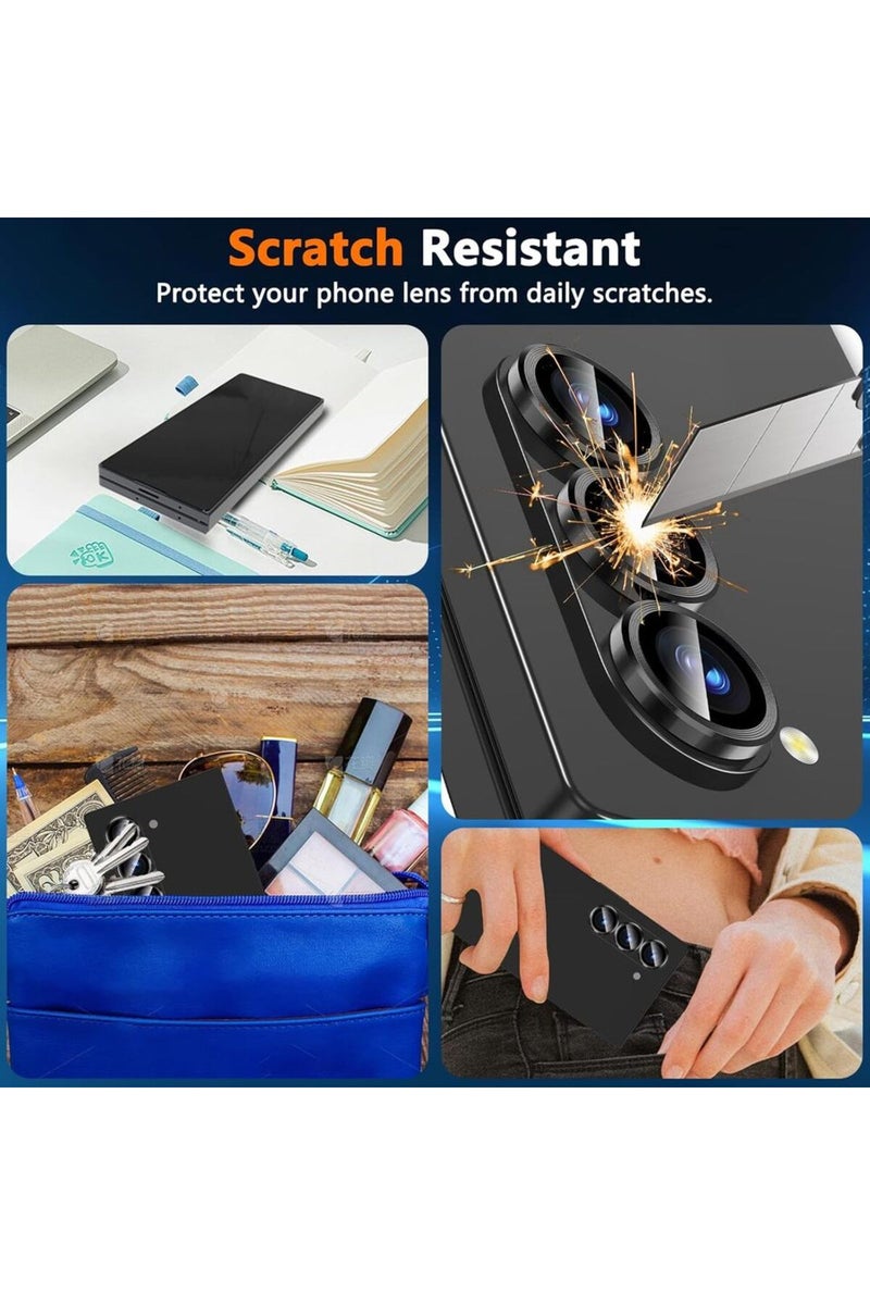 إيروريكس غطاء حلقي أسود لهاتف سامسونج زد فولد 5، 3 قطع، غشاء عدسة الكاميرا، زجاج مقوى خلفي لهاتف سامسونج زد فولد 4 و5 و6 - Image 5