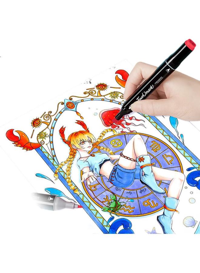 Touch Mark [Super Popular] Touch Mark 80-Color Dual-Tip Markers, Watercolor Pens, Anime-Style Oil-Based Drawing Pens, Marker Set, Student Stationery, Children'S Gift, Birthday And Back-To Present For Boys And Girls - Image 2