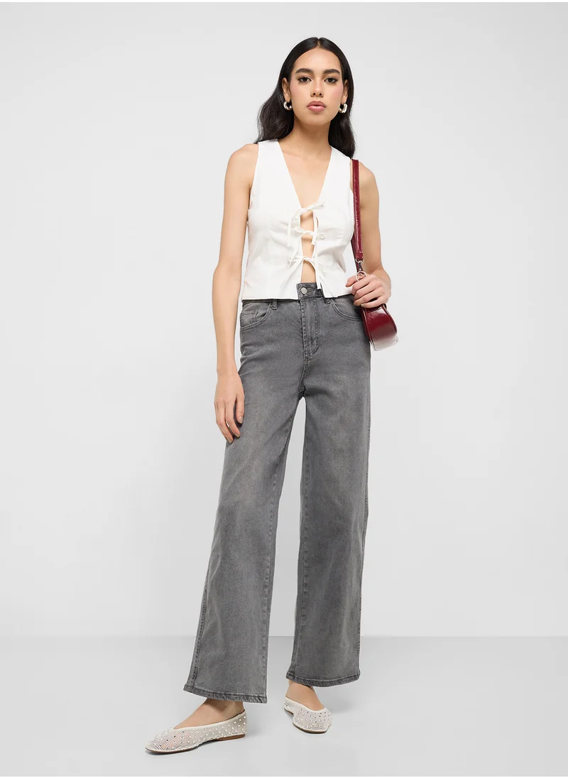 Ginger Mid Rise Straight Fit Jeans