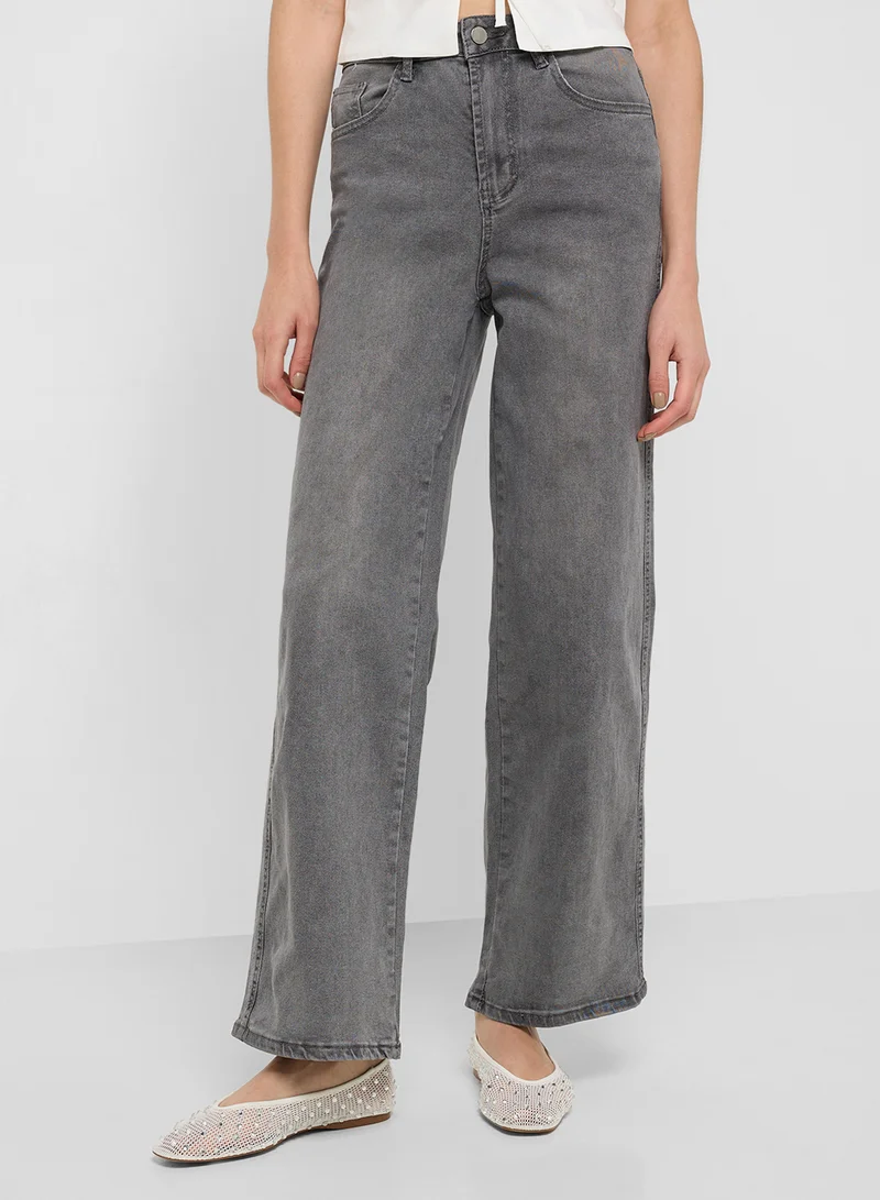 Ginger Mid Rise Straight Fit Jeans