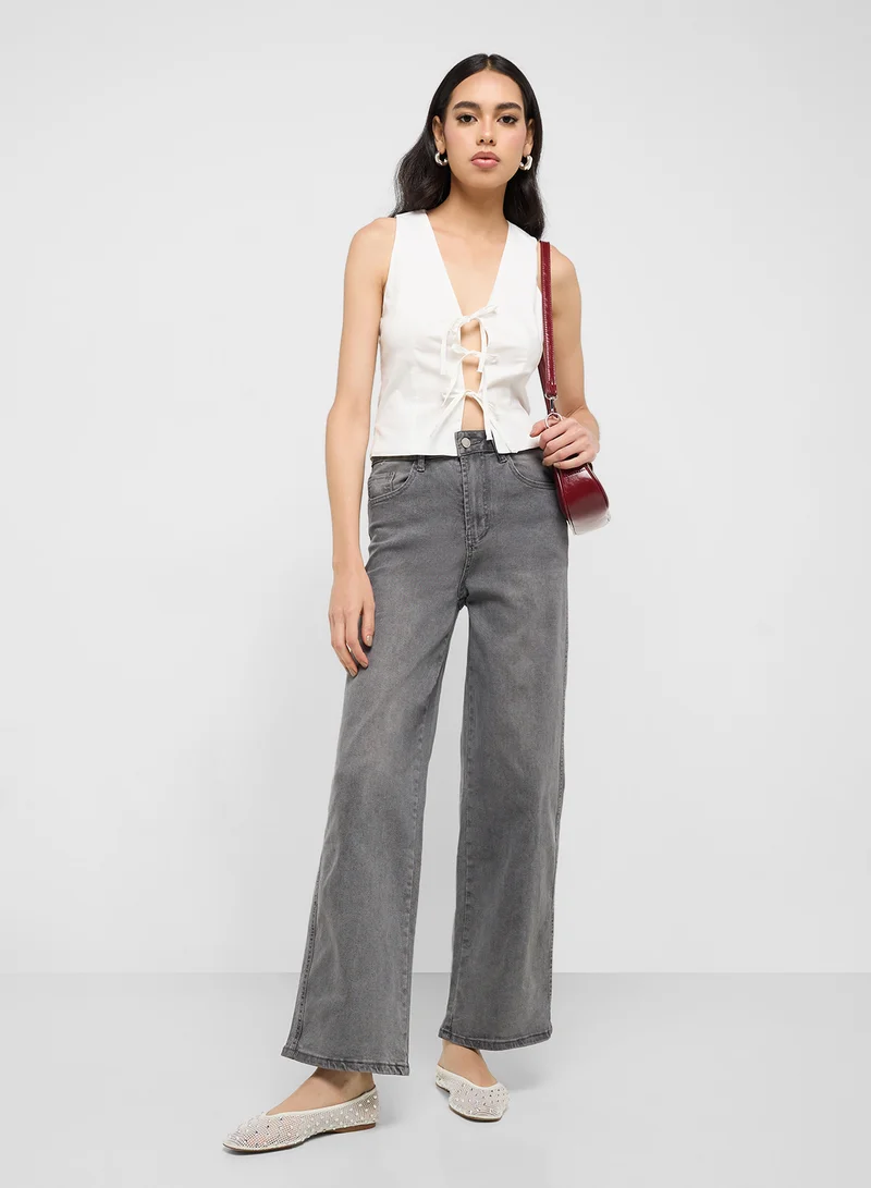 Ginger Mid Rise Straight Fit Jeans