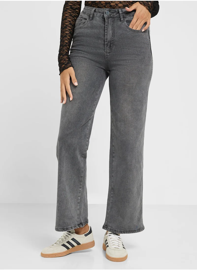جينجر Mid Rise Straight Fit Jeans