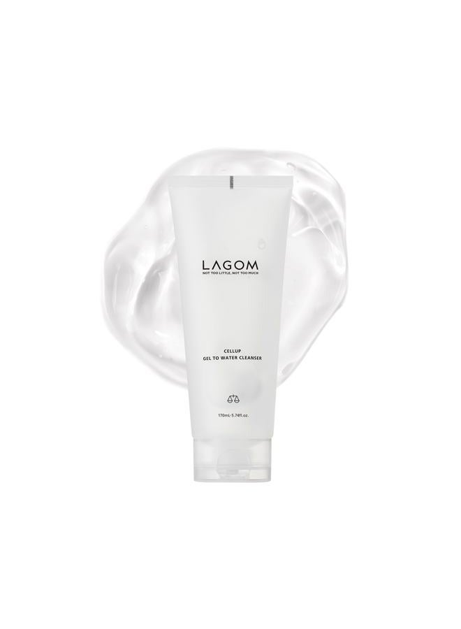 LAGOM Cellup Gel To Water Cleanser, Gentle Morning Face Wash with Hydrating Aqualicia, Non-Foaming Jelly Texture for Daily Use, low-irritation,K-Skincare 5.74 Fl Oz - Image 1