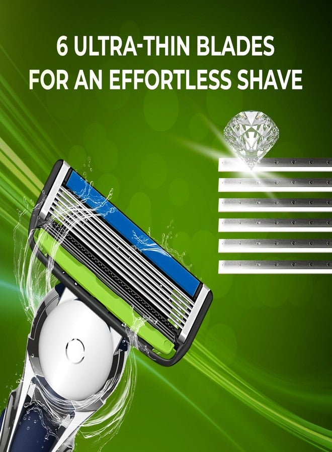 Dorco Pace 6 Pro 3D Motion Shaving Razor for Men | 1 Handle + 4 Cartridge Set | Lubrication strip with Chamomile, Olive Oil & Allantoin | Long-lasting | Precision blades - Image 5