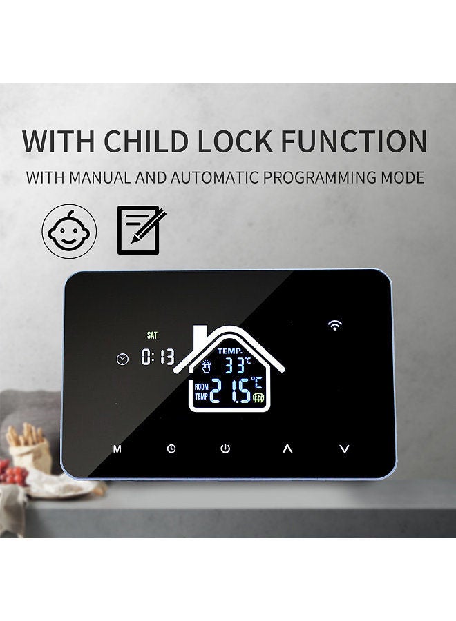 Generic Smart Thermostat Temperature Controller for Water Heating LCD Display Touch Screen Week Programmable Underfloor Heating Thermostats for Home School Office Hotel  - Image 5