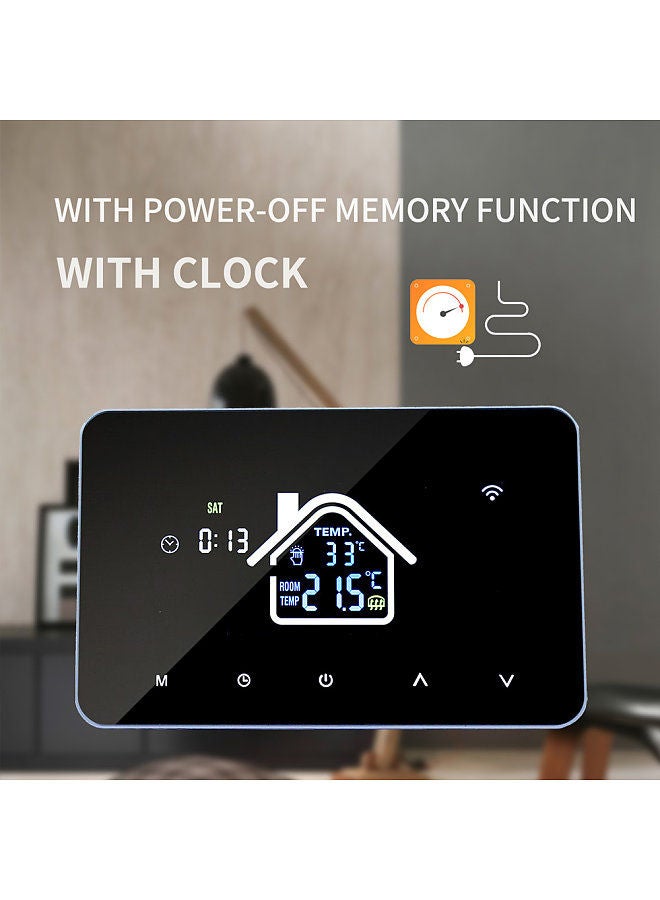 Generic Smart Thermostat Temperature Controller for Water Heating LCD Display Touch Screen Week Programmable Underfloor Heating Thermostats for Home School Office Hotel  - Image 4