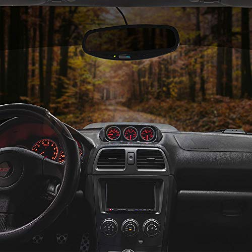 GLOWSHIFT حزمة عدادات جلو شيفت متوافقة مع سوبارو إمبريزا WRX STI 2002-2007 - 7 ألوان مظللة 30 PSI ضغط/فراغ، 100 PSI ضغط زيت و300 فهرنهايت درجة حرارة زيت - بديل ساعة ثلاثي لعدادات لوحة القيادة - Image 2