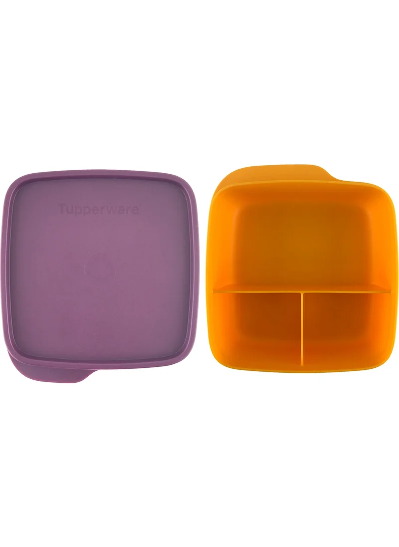 Tupperware Lunch Box with Compartments 550Ml Orange